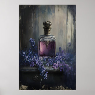 Arte de Botella de Perfume Antiguo Floral Romántic