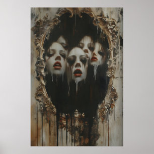 Arte de Brujería Pintura al Óleo Gótica, Oscura