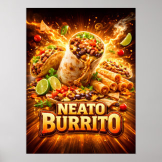 Arte de Burrito Mexicano Ardiente