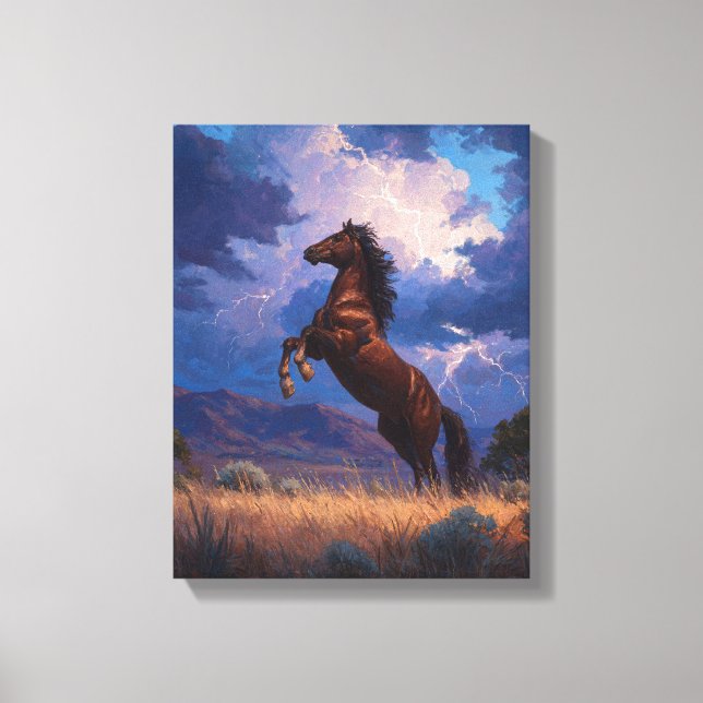 Arte de caballo encabritado con tormenta (Anverso)