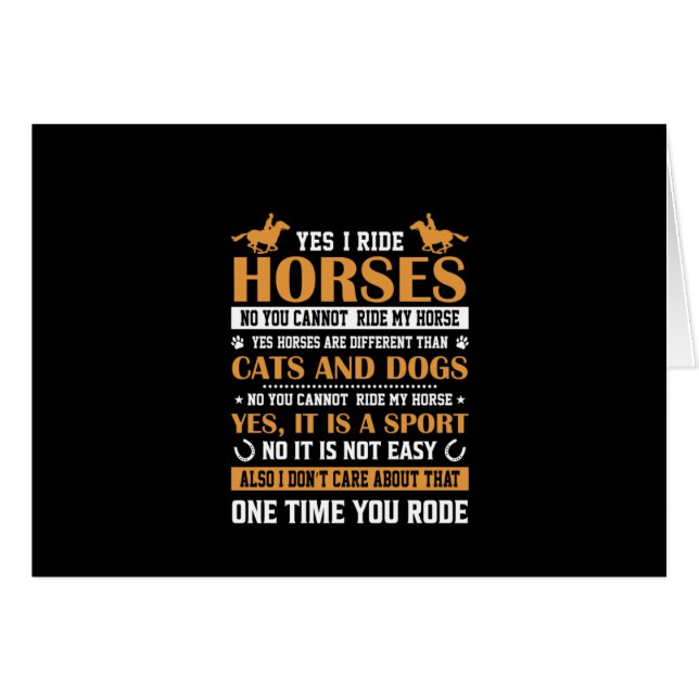 Arte de caballos Sí Yo Viajo Caballos (Anverso (Horizontal))