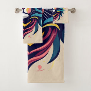 Arte de cabeza de león abstracto