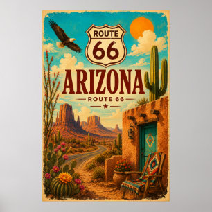 Arte de cactus del desierto de Arizona en la ruta