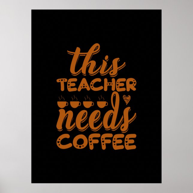 Arte De Café Que Este Profesor Necesita Café (Frente)