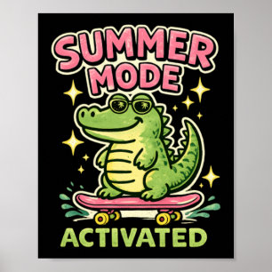 Arte de Caimán Lindo Modo Verano Activado