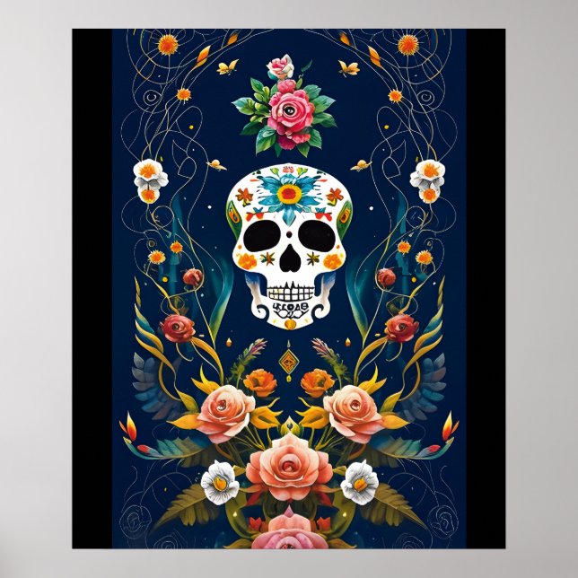 Arte de calavera de azúcar - Celebrar la tradición (Frente)