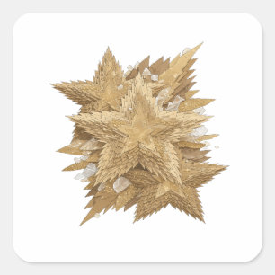 Arte de Calcomanía de Estrellas Doradas Plateadas
