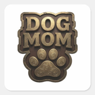 Arte de calcomanía Lively Gold DOG MOM
