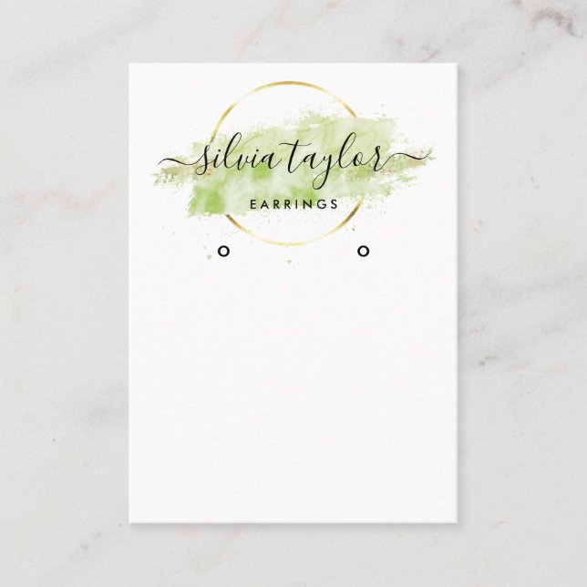 Arte de caligrafía Tarjeta de visualización de Ear (Anverso)