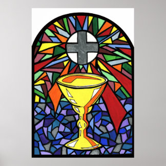 Arte de cáliz de cristal contenido