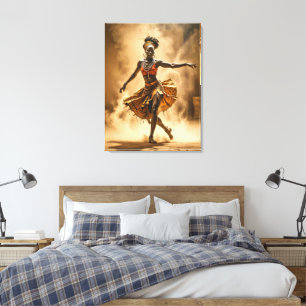 Arte de canto de bailarina africano