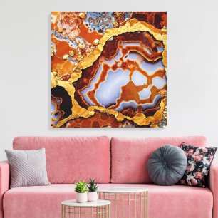 Arte de canvas con vísceras de oro