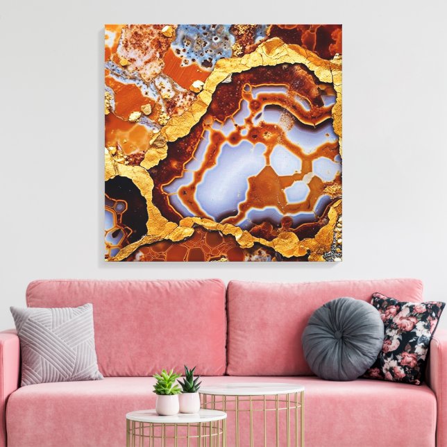 Arte de canvas con vísceras de oro (Insitu (Sala de estar))