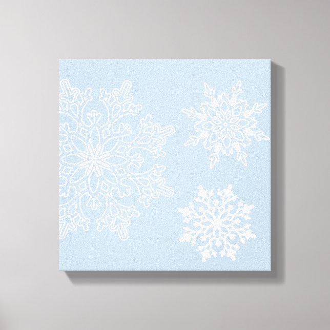 Arte de canvas de copos de nieve de vacaciones (Anverso)