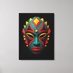 Arte de canvas de mascarillas africanas