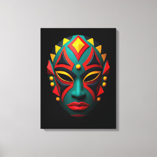 Arte de canvas de mascarillas africanas