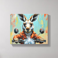 Arte de canvas en motocicleta canguro