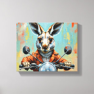 Arte de canvas en motocicleta canguro