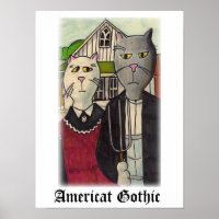 Arte de caricatura de gato gótico estadounidense