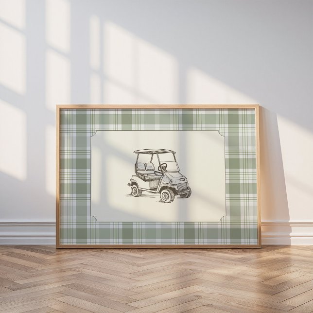 Arte de carrito de golf vintage para pared (Subido por el creador)