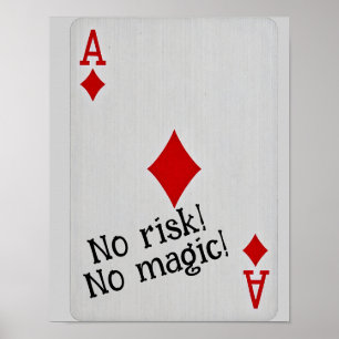 Arte de cartas de juego -sin riesgo no hay magia