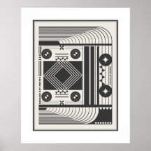 arte de cartel bauhaus en blanco y negro