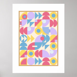 Arte de cartel clásico bauhaus de pared