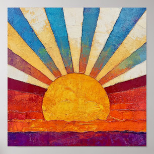 Arte de cartel de decoración costera única minimal