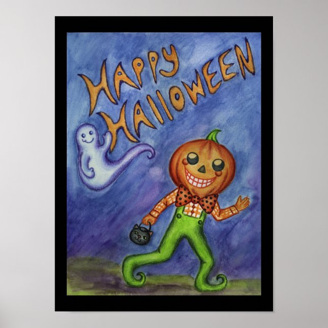 Arte de cartel de feliz Halloween (Frente)