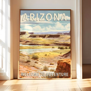 Arte de cartel de paisaje del estado de Arizona, i