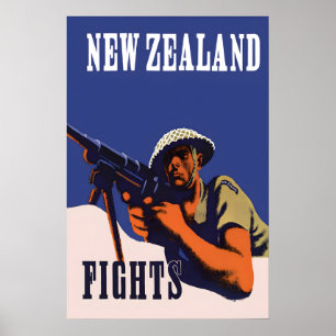 Arte de cartel de propaganda de Nueva Zelanda en l