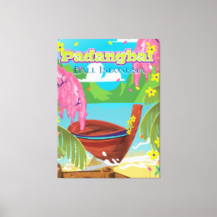 Arte de cartel de viaje de dibujos animados de Pad