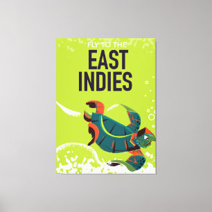 Arte de cartel de viaje vintage de las Indias Orie