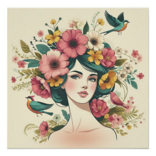 Arte de cartel Impresión de canción de pájaros en