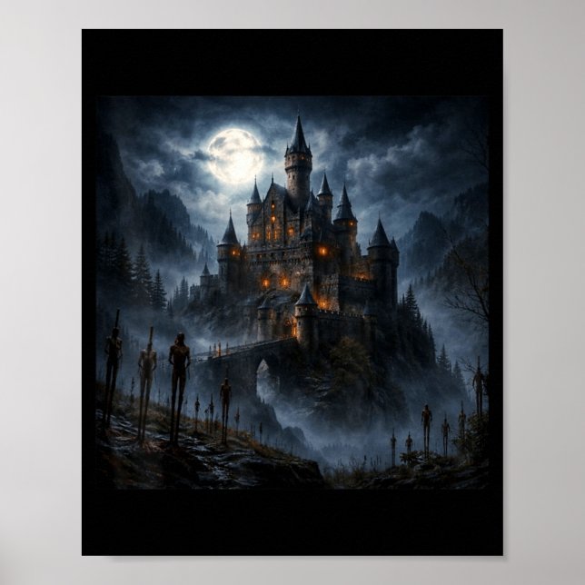 Arte de Castillo Medieval Oscuro de Vlad El Empala (Frente)