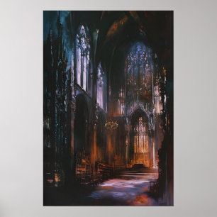 Arte de Catedral Gótica Imprimible de Academia Osc
