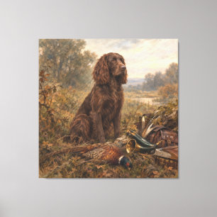 Arte de caza con Wachtelhund, Spaniel alemán