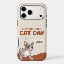 Arte de celebración del Día Internacional del Gato