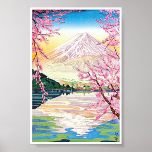 Arte de cerezo en primavera de Fuji japonés en Gua