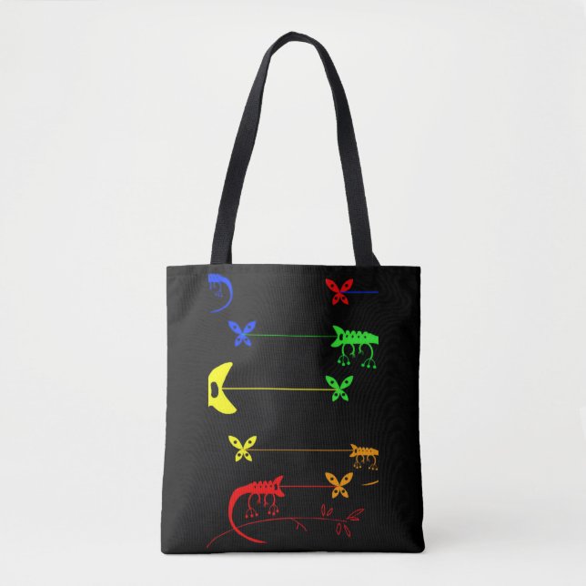 Arte de Chameleon, Bolsa de Tote Rainbow Chameleon (Anverso)