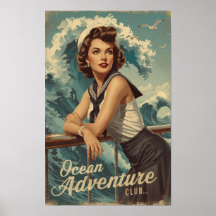 Arte de chica pin-up marinero de los años 50 – Pas