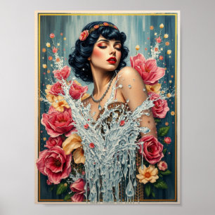 Arte de chicas y flores