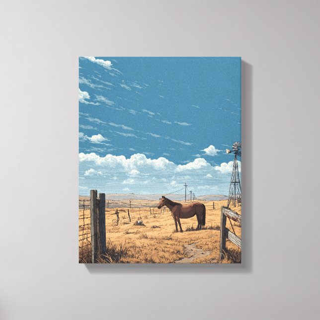 Arte de cielo azul de caballo de cerca occidental (Anverso)