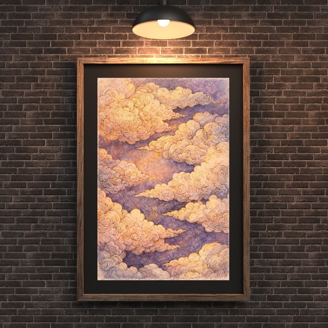 Arte de cielo con nubes doradas soñadoras, Atardec (Subido por el creador)