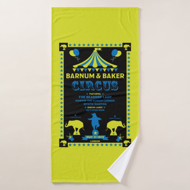 Arte de Circo Inspirado en Versiones Originales An (Toalla de baño)