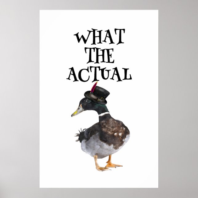 Arte de cita divertida de pato Steampunk (Frente)