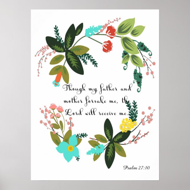 Arte de citas cristianas - Salmo 27:10 (Frente)