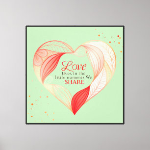Arte de citas de amor de corazón elegante