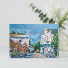 Arte de Ciudad Impresionista Invitación y Saludo 