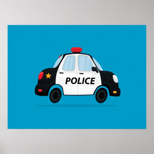 Arte de Coche de Policía Adorable (Frente)